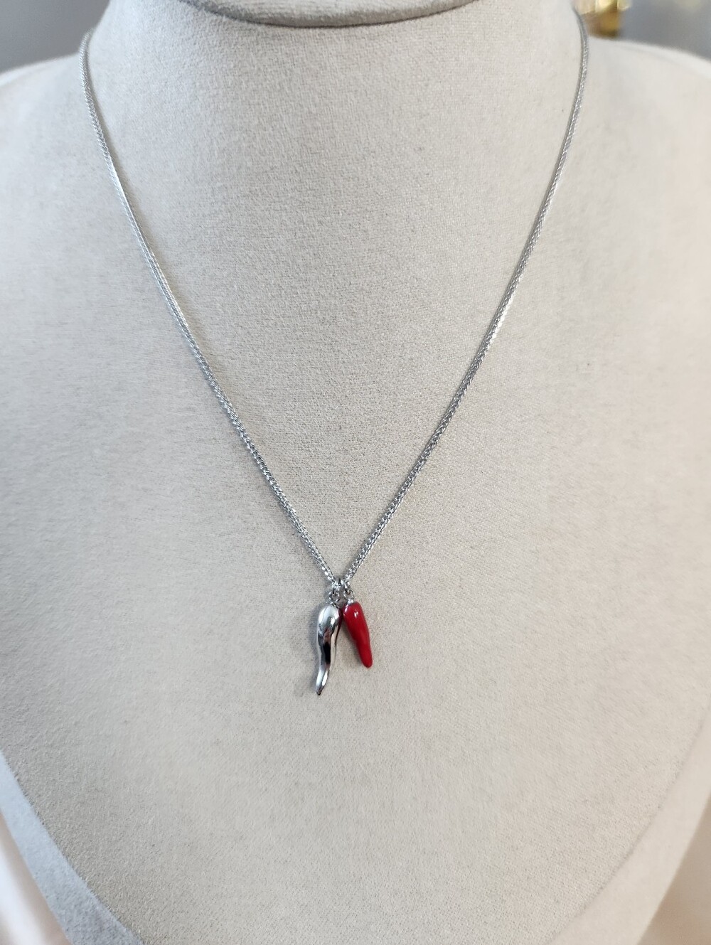Stainless Steel Chilli Pepper Charm Necklace